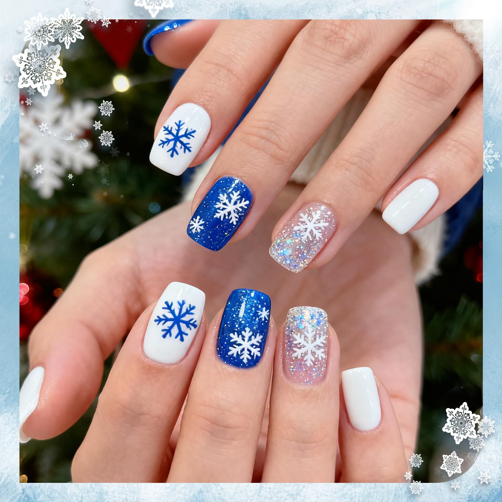 Born Pretty crushed reflective blue gel nail polish adds depth and sparkle