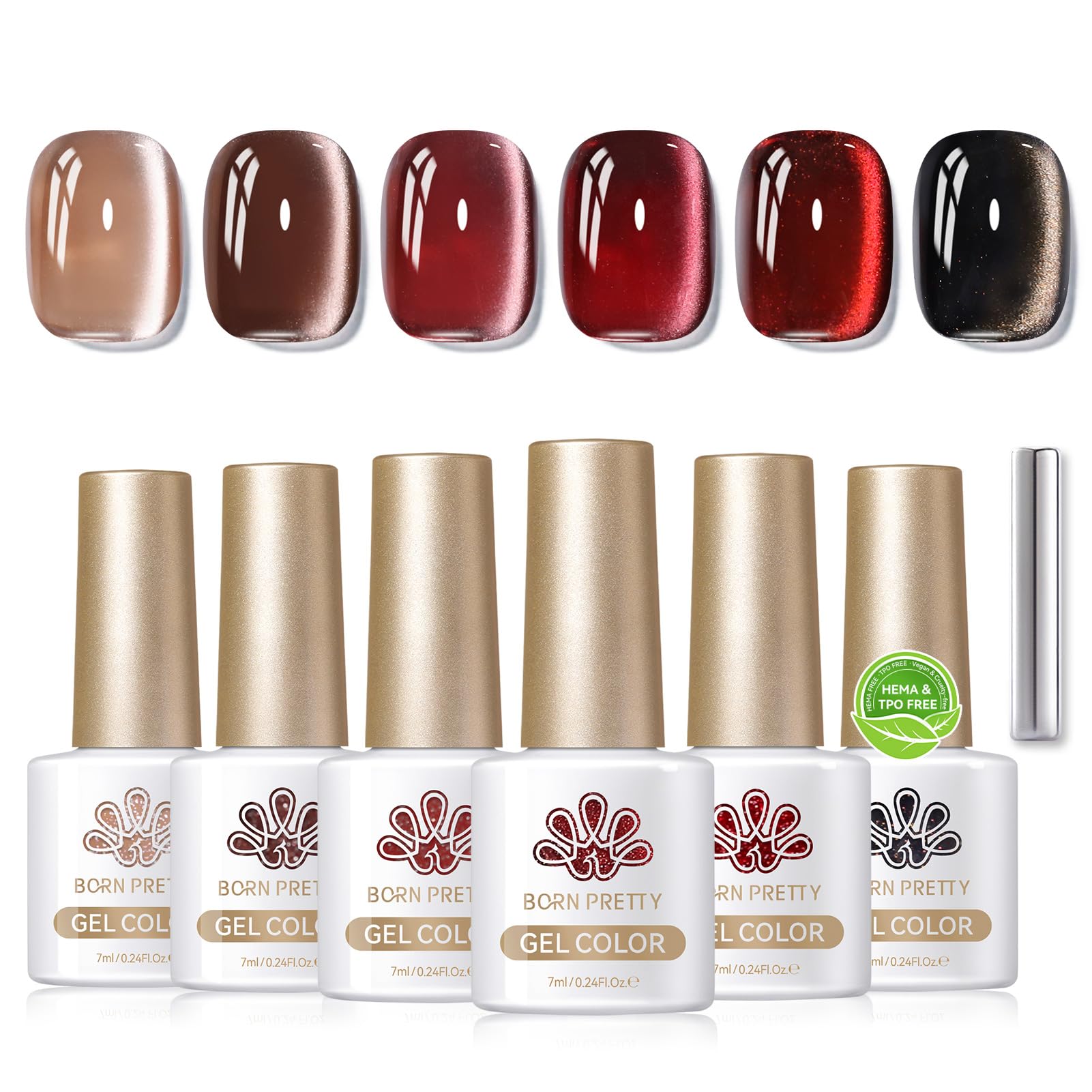 Born Pretty Fall Winter Glitter nails image highlights festive shine for holiday manicures.