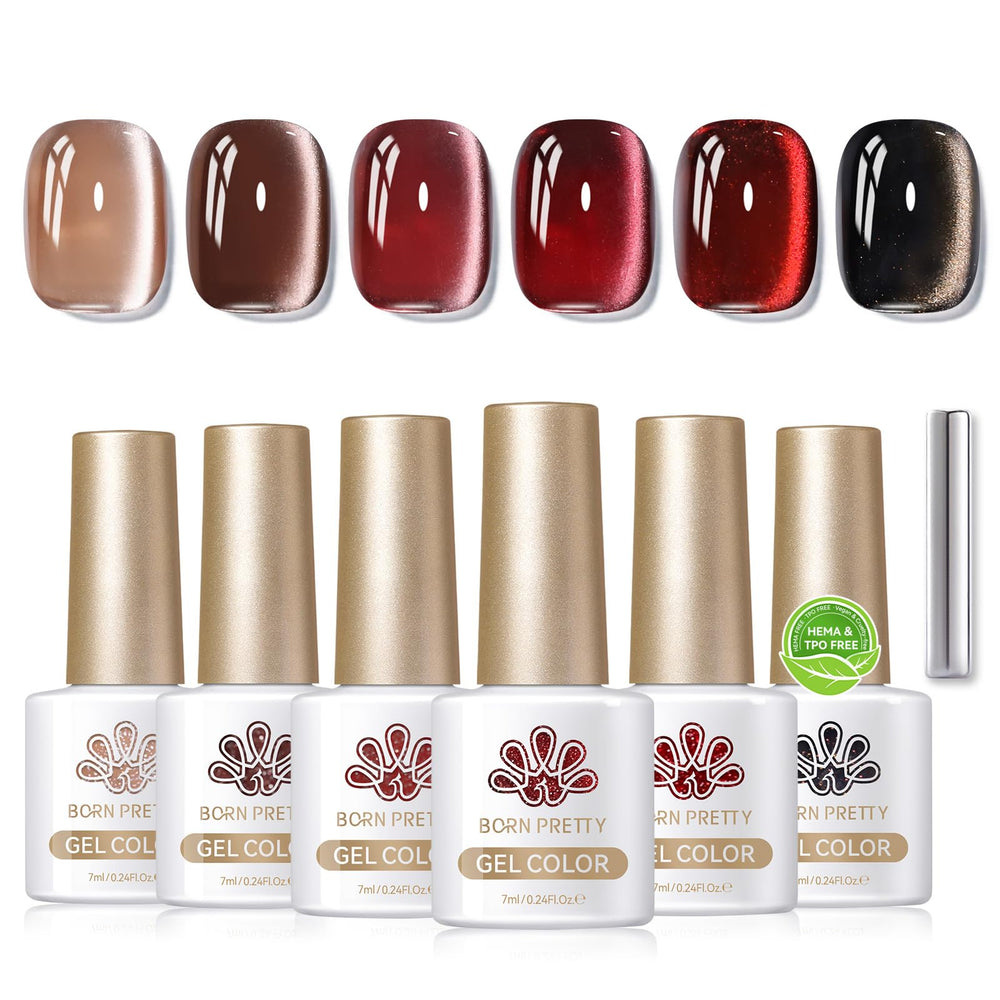 Born Pretty Fall Winter Glitter nails image highlights festive shine for holiday manicures.