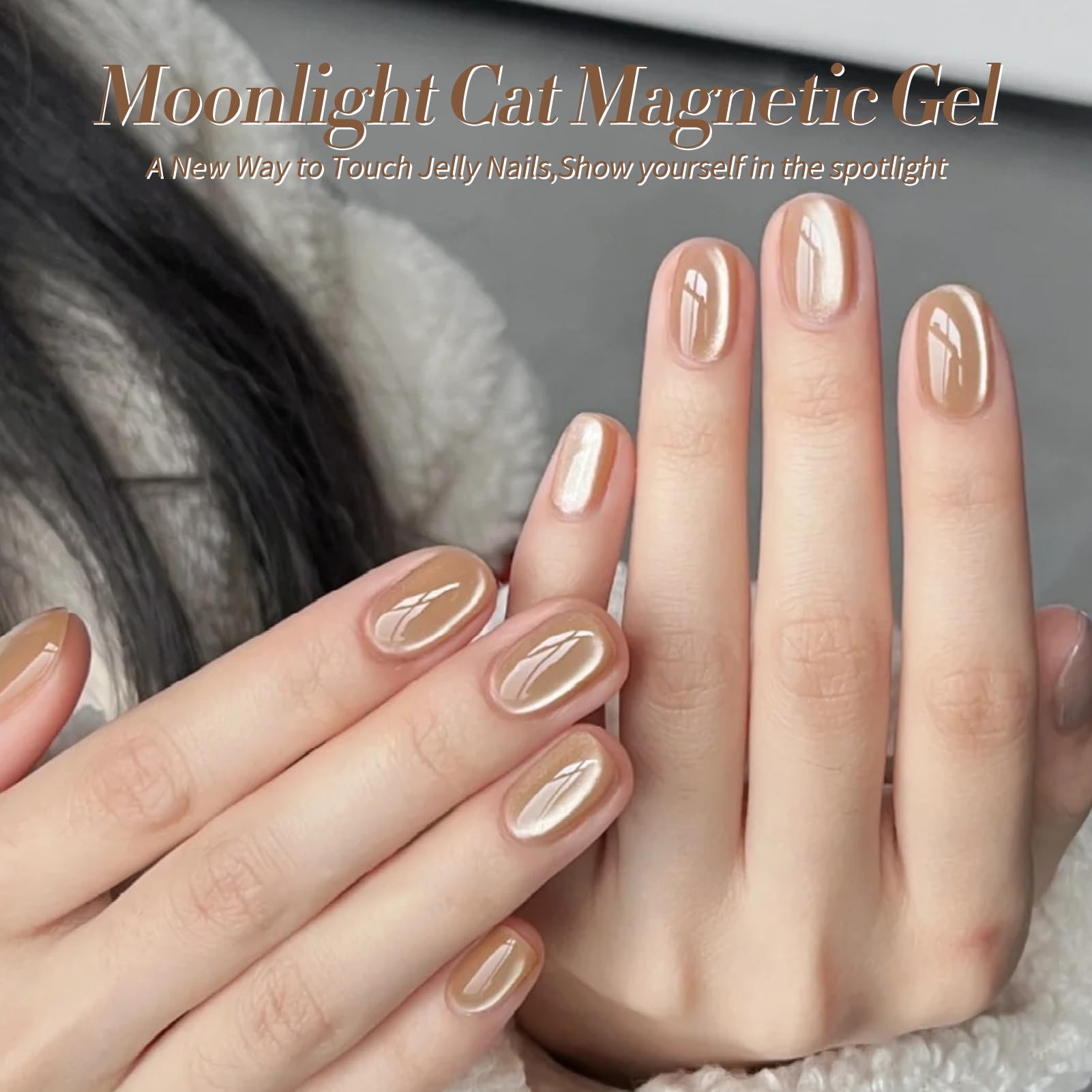 Born Pretty glitter holographic cat eye gel polish for festive nails