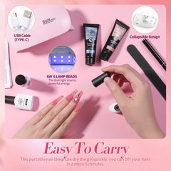 Born Pretty jelly crystal nail gel showcases translucent shimmer in crystal-like manicure