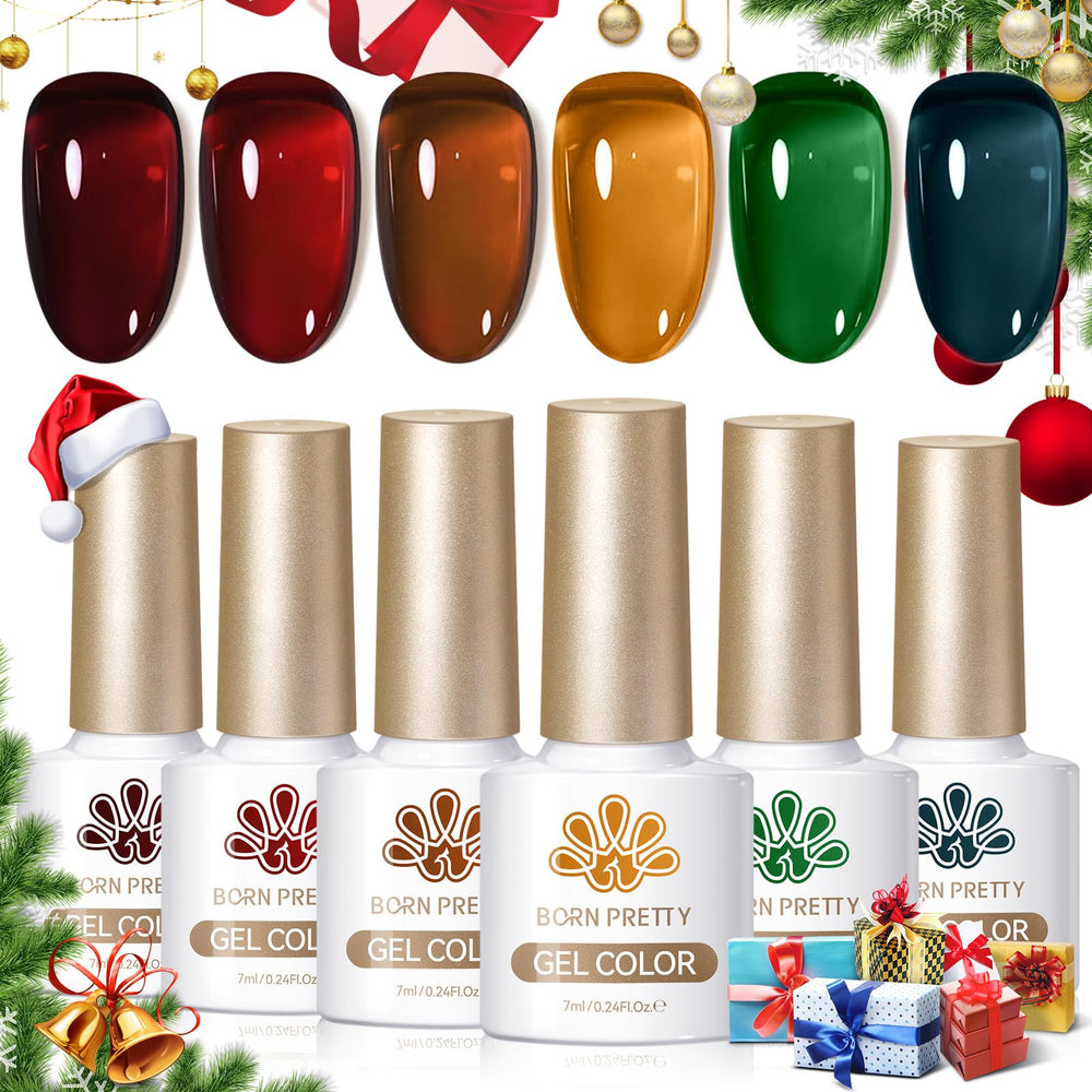 Born Pretty jelly gel nail polish brown shade for rich autumn nails