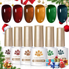 Born Pretty jelly gel nail polish brown shade for rich autumn nails