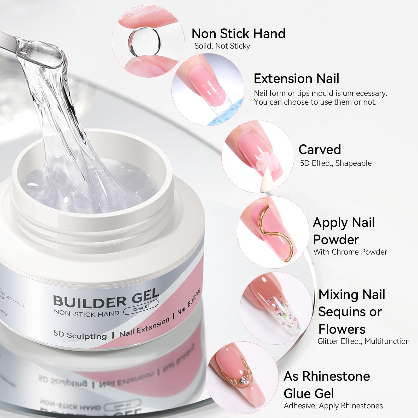 Born Pretty Nail Art Sculpture Pen for precise 3D shaping on nails.