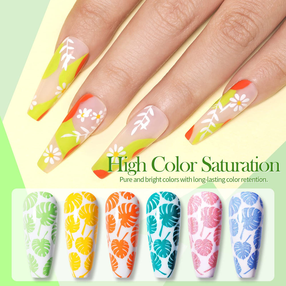 Born Pretty chameleon-effect stamping polish showing color shift on nails