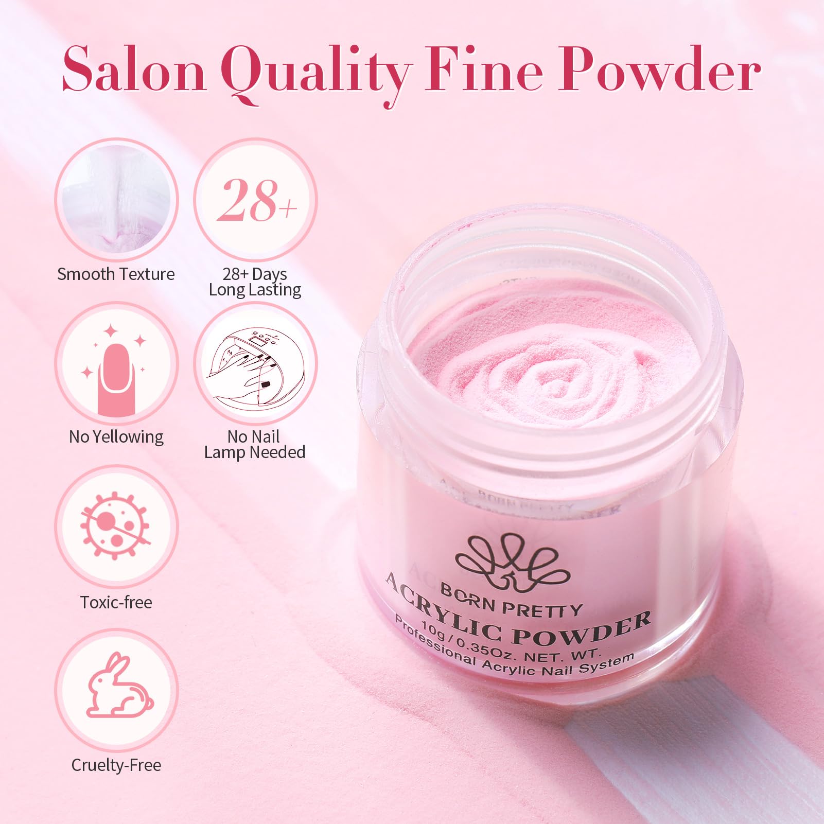 Born Pretty nail-file included for smoothing tips and finishing touches.