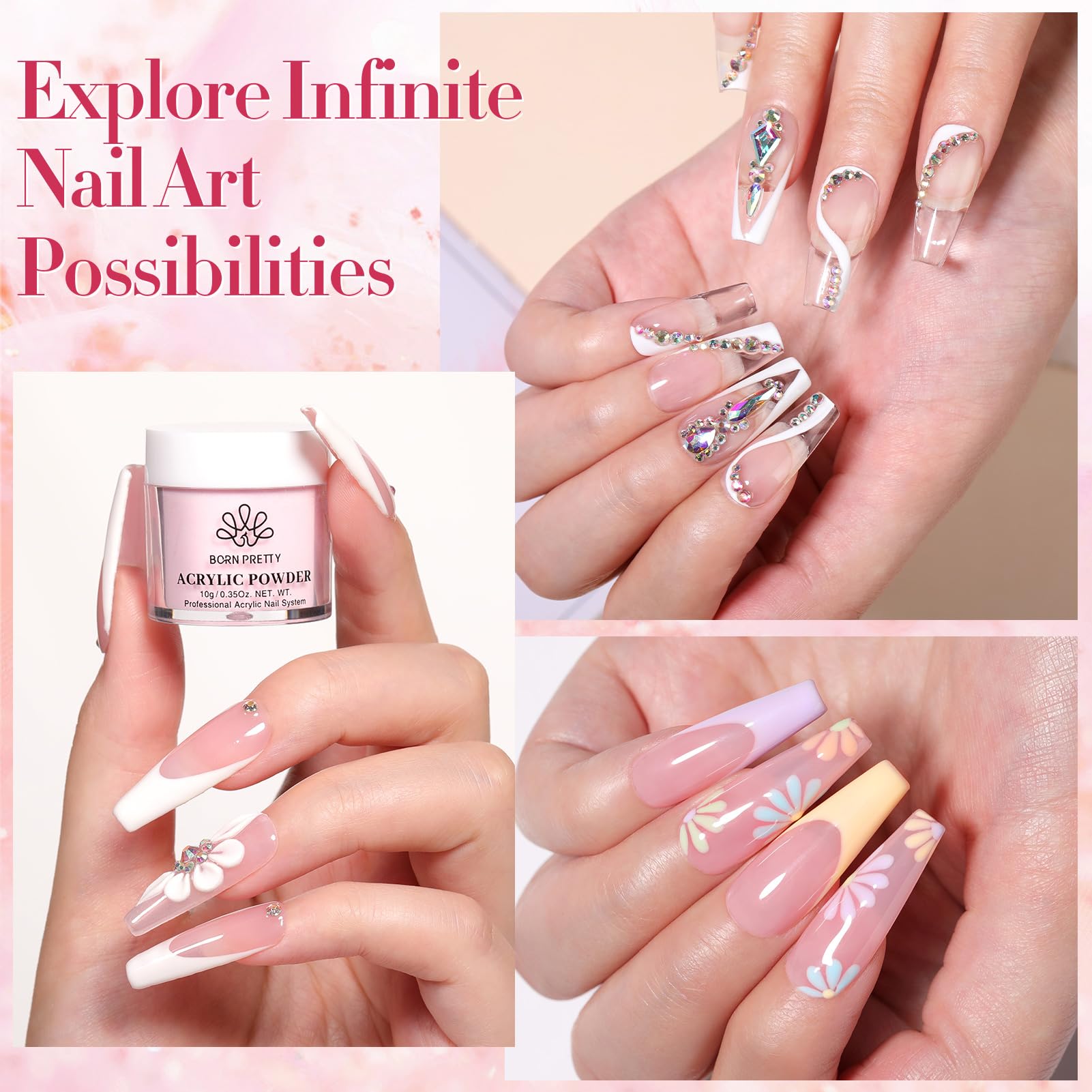 Born Pretty nail-forms for shaping precise acrylic extensions.