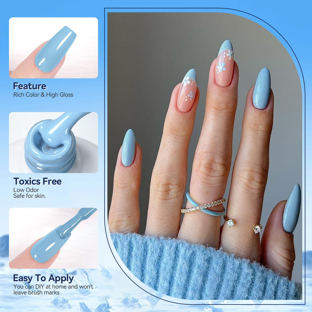 Born Pretty navy blue gel nail polish for bold, sophisticated manicures