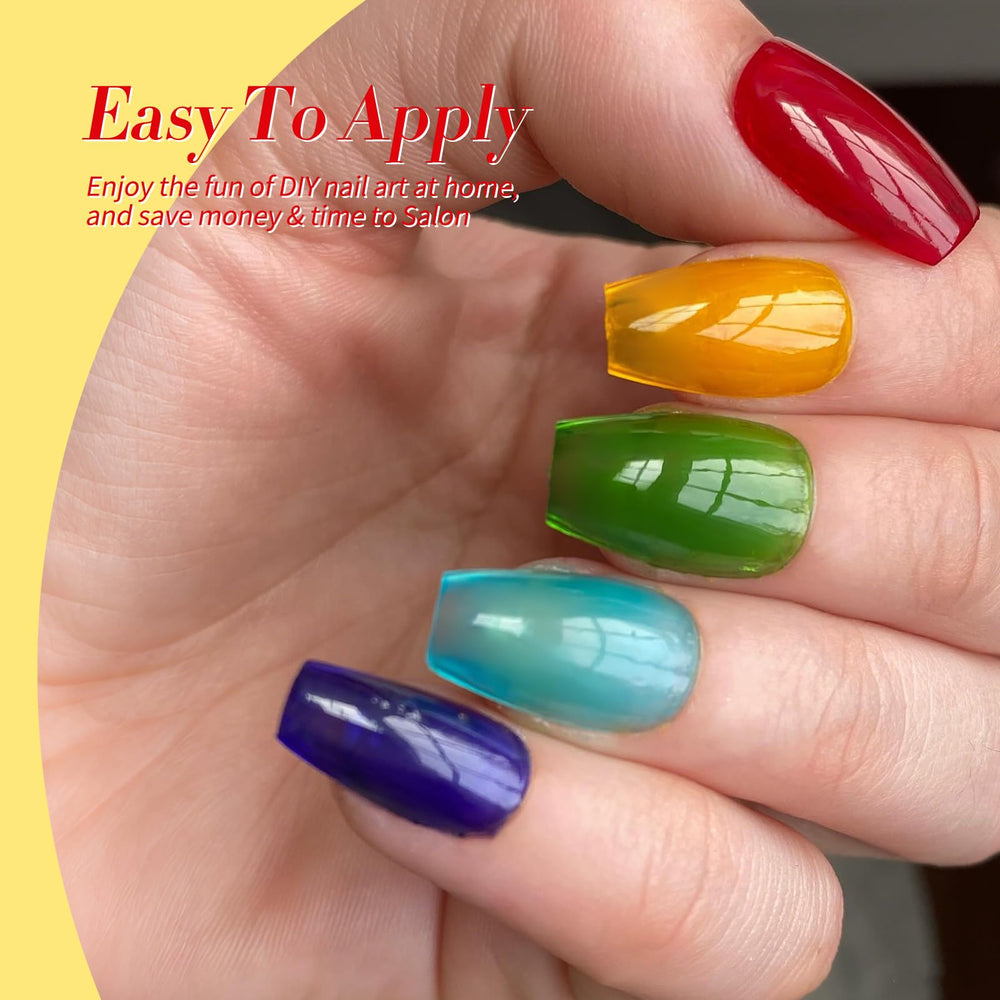 Born Pretty neon jelly polish yellow bottle brightens nails with shine