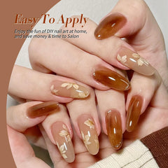 Born Pretty orange jelly crystal bottle delivers vibrant autumn vibe with semi-transparent depth