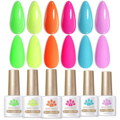 Born Pretty neon gel polish set packaging highlights a ready-to-use kit for creative manicures.