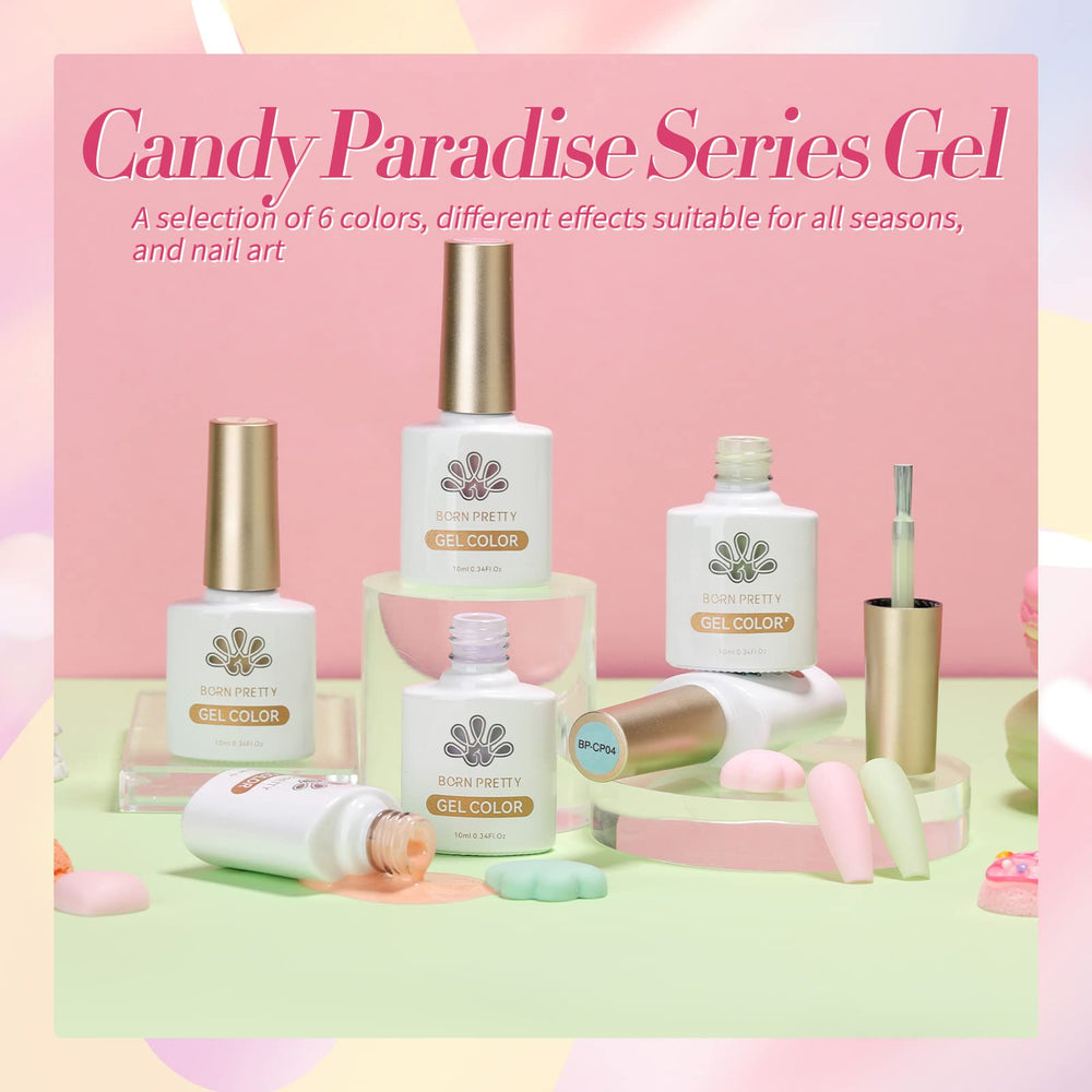 Born Pretty pastel gel nail polish set gift box ready for holidays and celebrations.