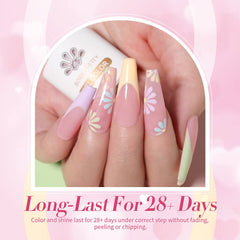 Born Pretty pastel gel nail polish set swatches close-up showing creamy texture and pigment.