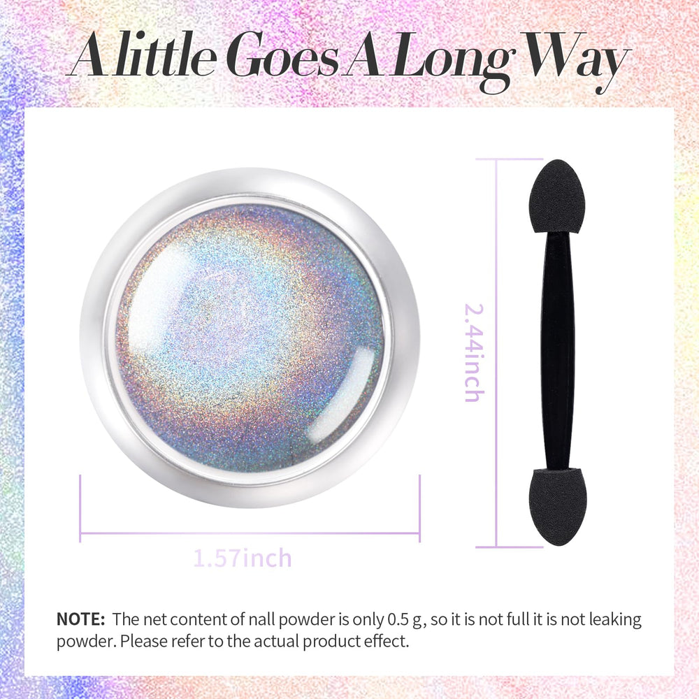 Born Pretty micro-pigment glitter closeup emphasizes rich pigmentation and long-lasting shine on any nail type.
