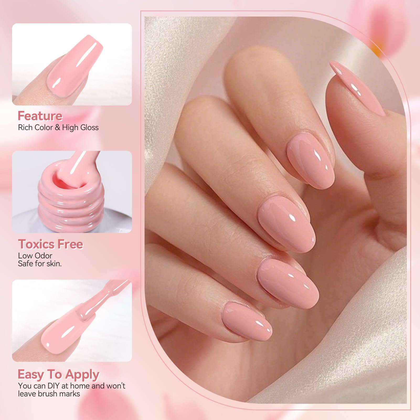 Born Pretty gel polish glossy finish emphasizes long-lasting shine