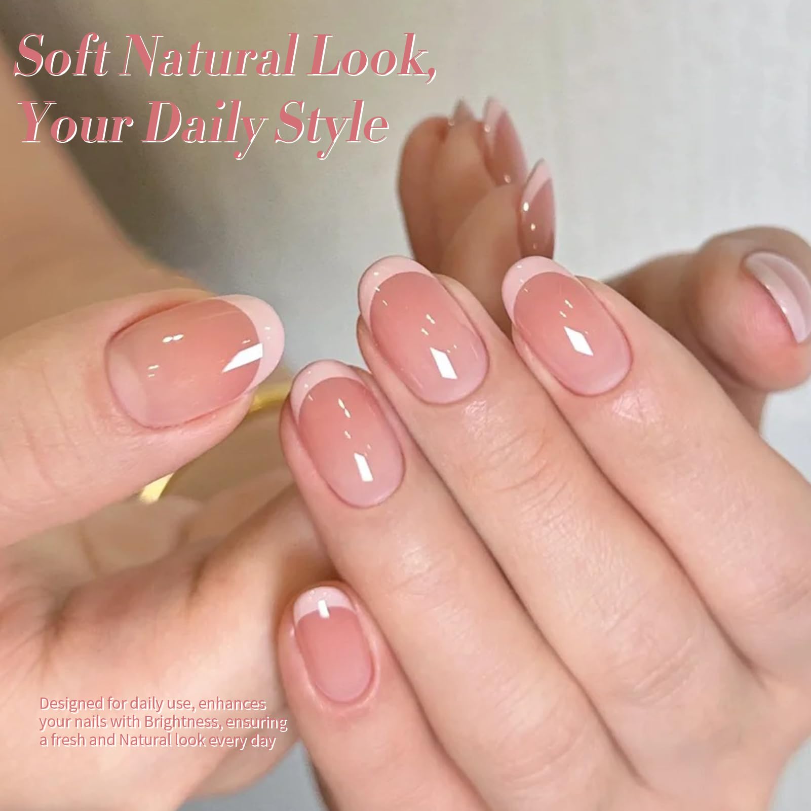 Born Pretty nude pink shade on nails for a natural look