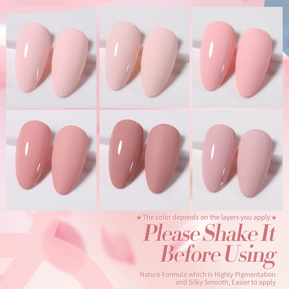 Born Pretty pink gel polish one-stroke coverage for quick manicures