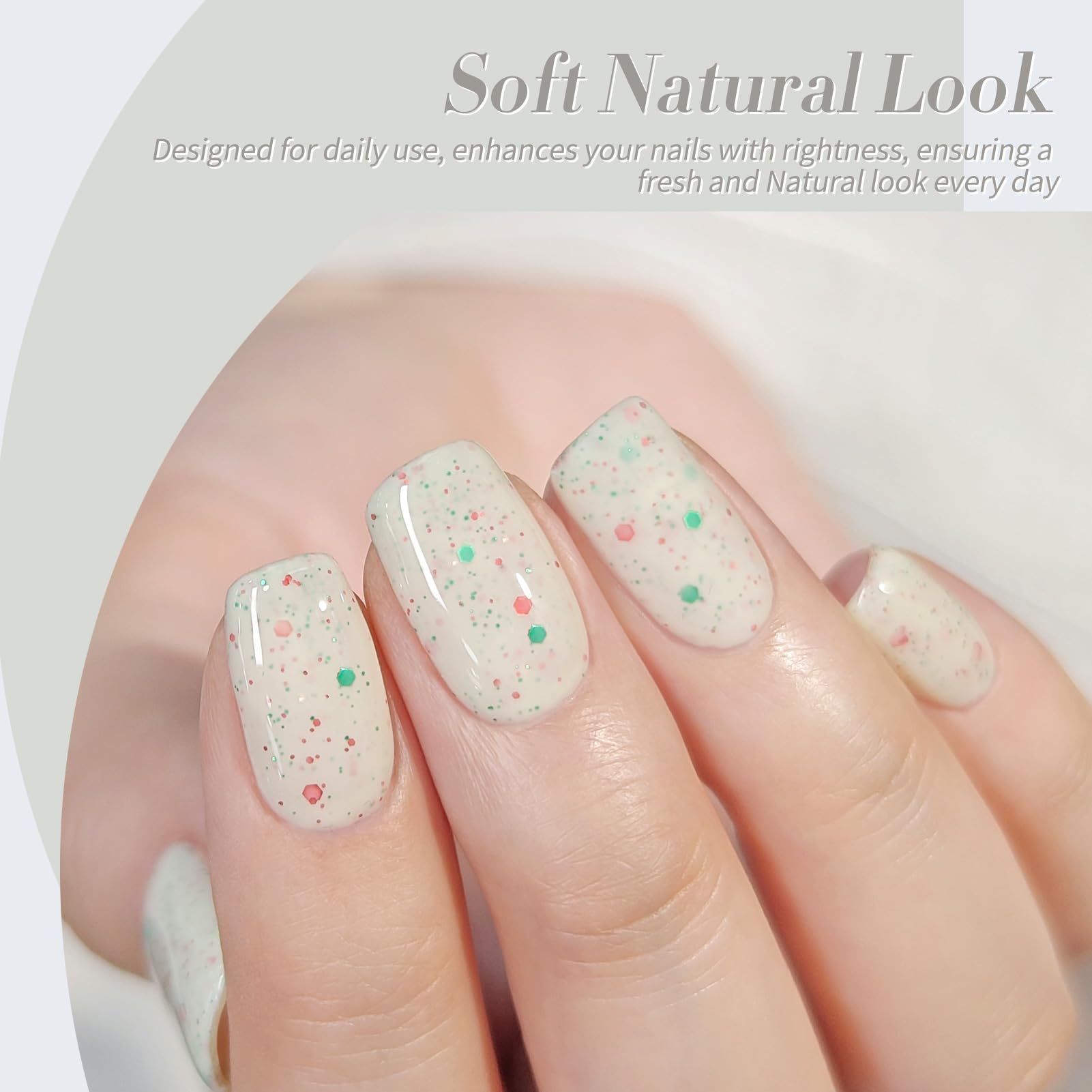 Born Pretty reflective jelly glitter gel nail polish showing vibrant color and depth.