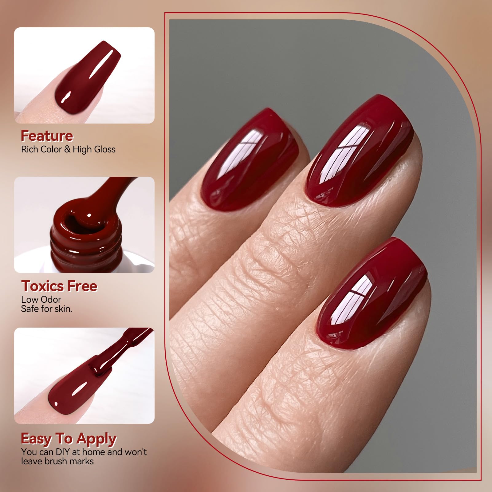 Born Pretty roasted chestnuts gel polish bottle captures warm, comforting tones ideal for autumn designs.