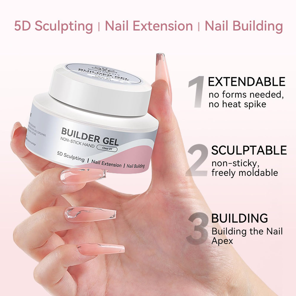 Born Pretty Solid Builder Gel used for nail extension and shaping.