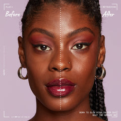 NYX Born To Glow Icy Highlighter Duo cheekbone application emphasizes high points with luminous finish