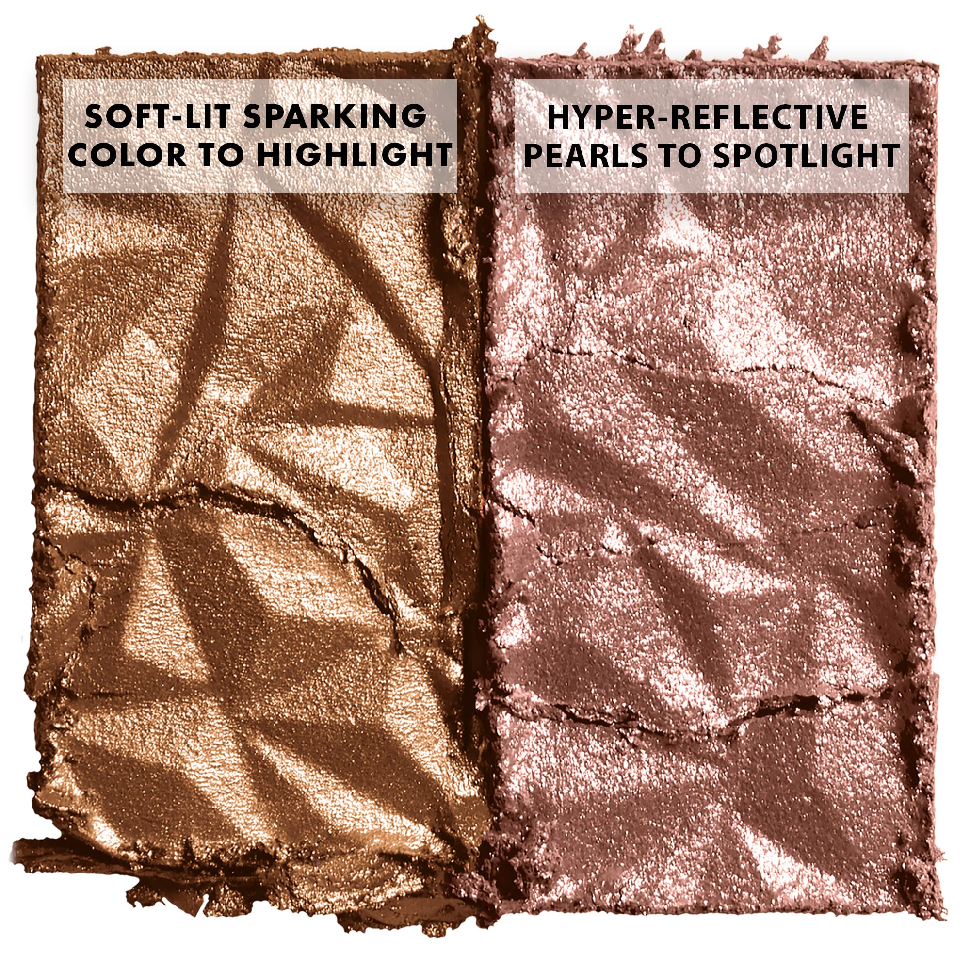 NYX Born To Glow Icy Highlighter Duo pearl swatch showcases hyper reflecting pearl shade for spotlight