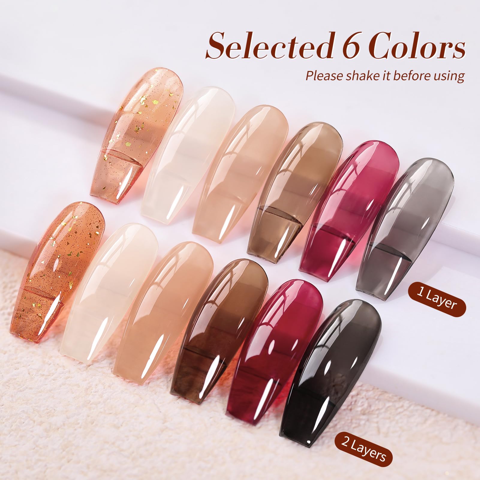 Born Pretty jelly black swatch shows high opacity with glossy gel-like shine.