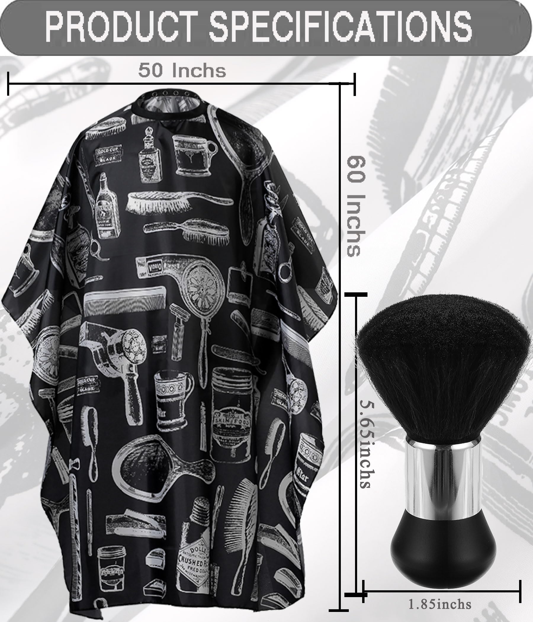 Borogo neck duster brush included for quick hair cleanup.