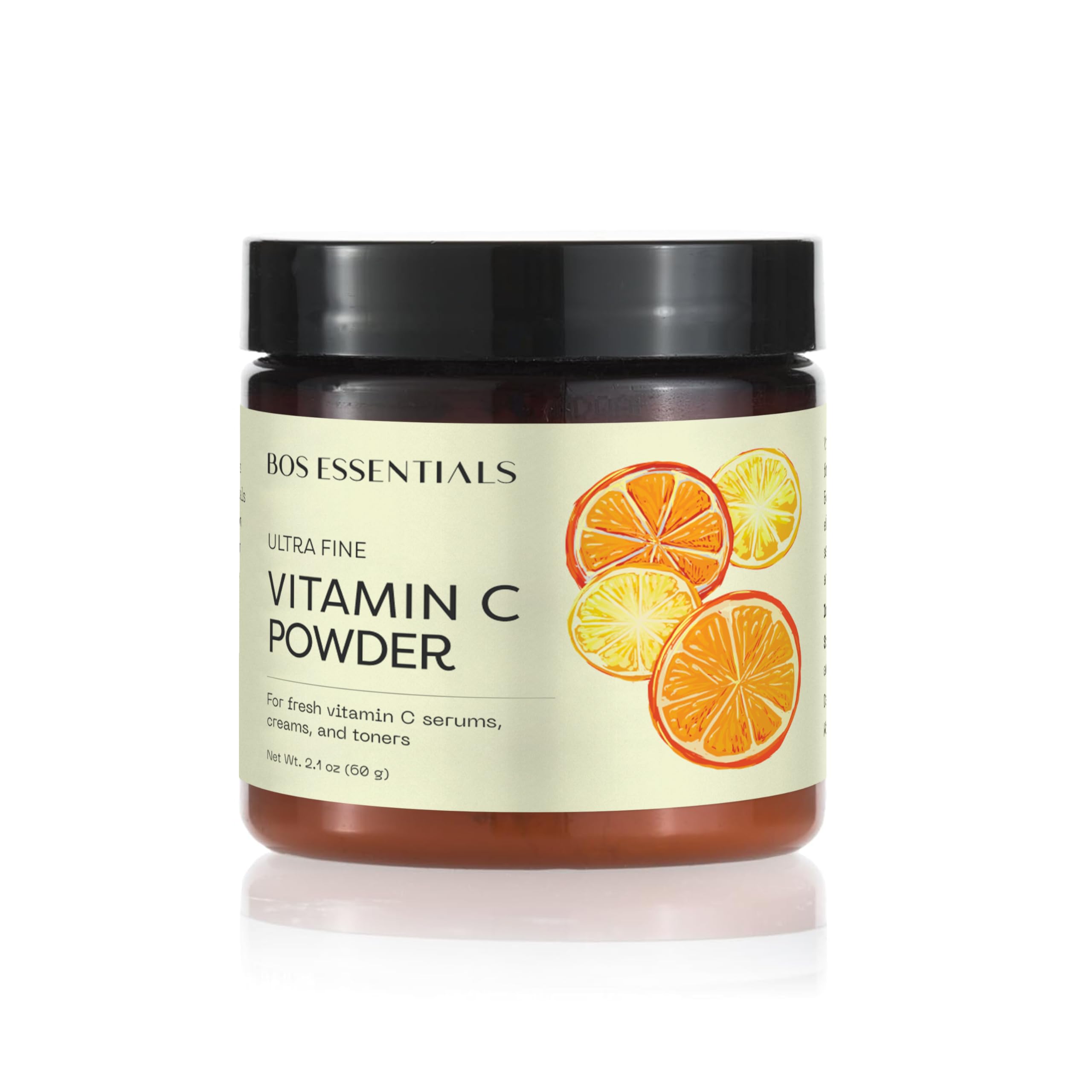 Bos Essentials vitamin C powder with hyaluronic acid combo for hydration.