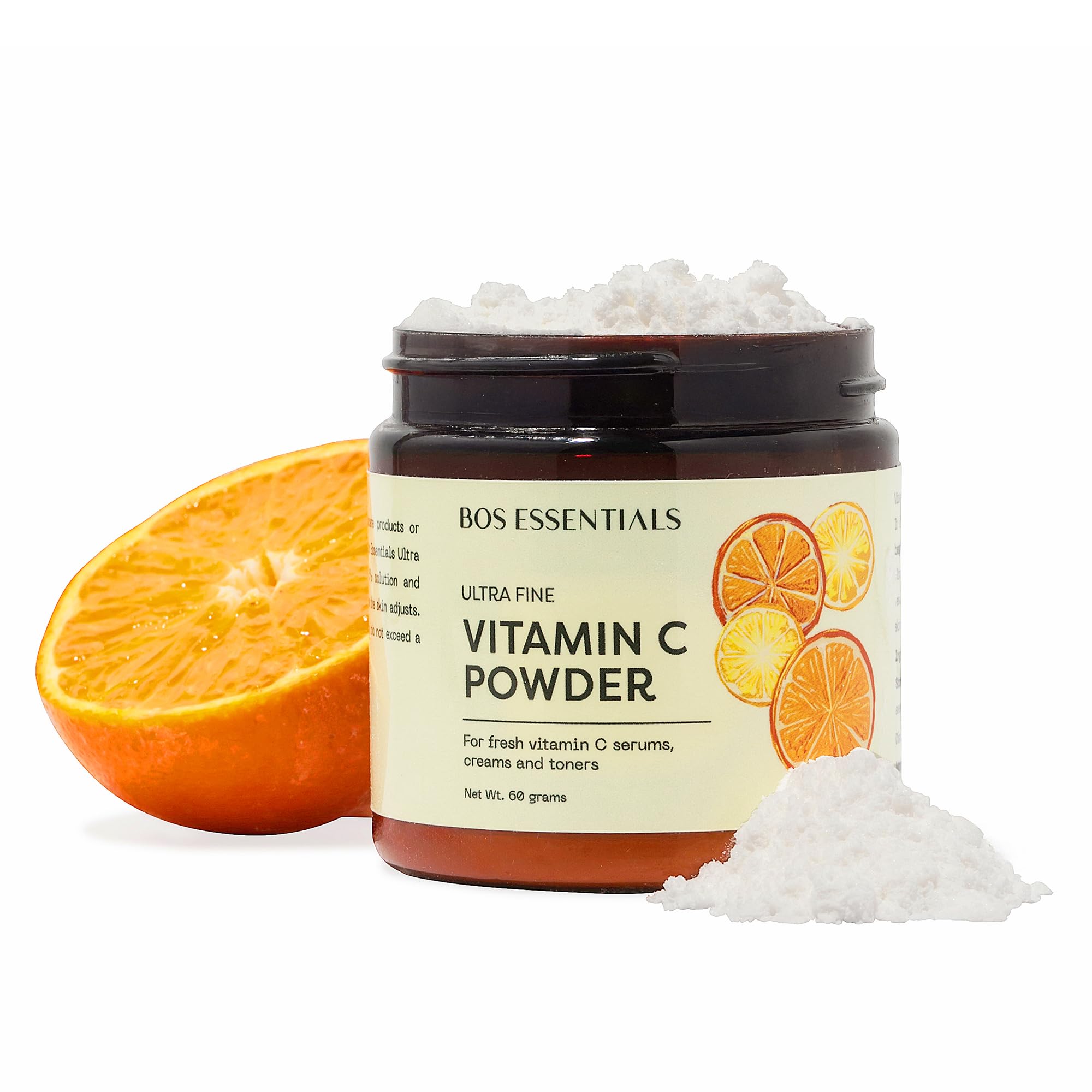 Bos Essentials vitamin C powder blended with aloe vera for soothing blends.