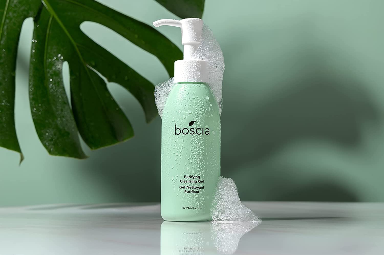Applying Boscia Purifying Cleansing Gel during a morning routine for refreshed skin