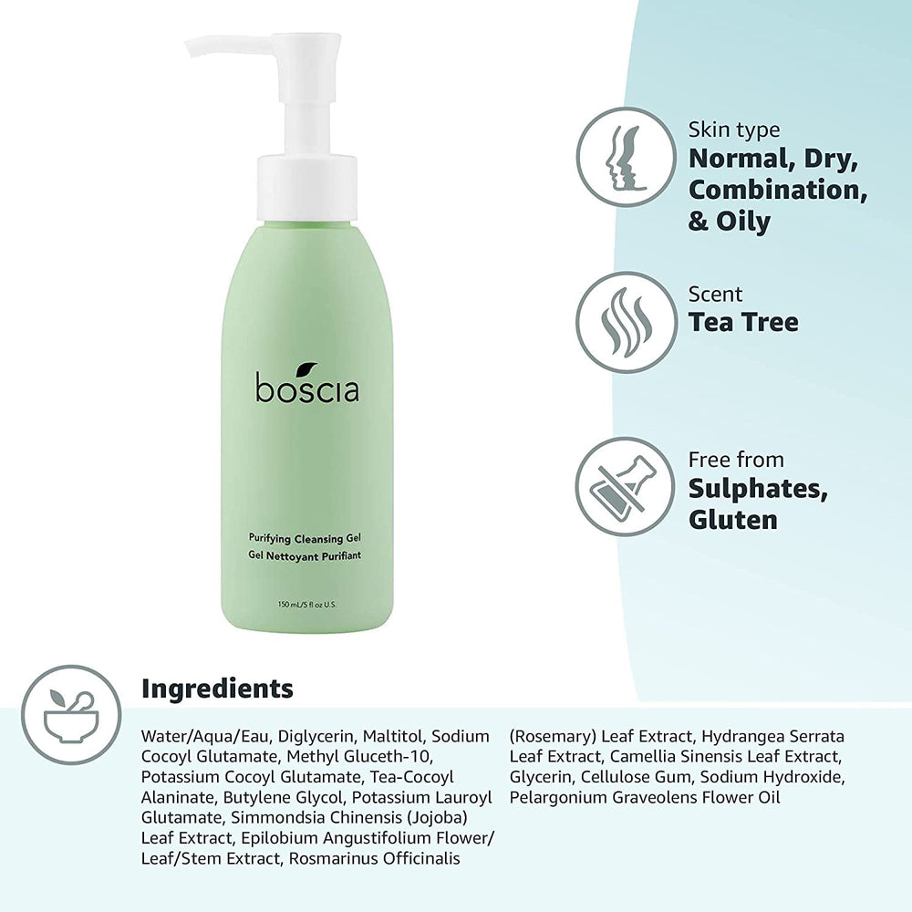 Preservative-free icon indicating Boscia Purifying Cleansing Gel's gentle formula