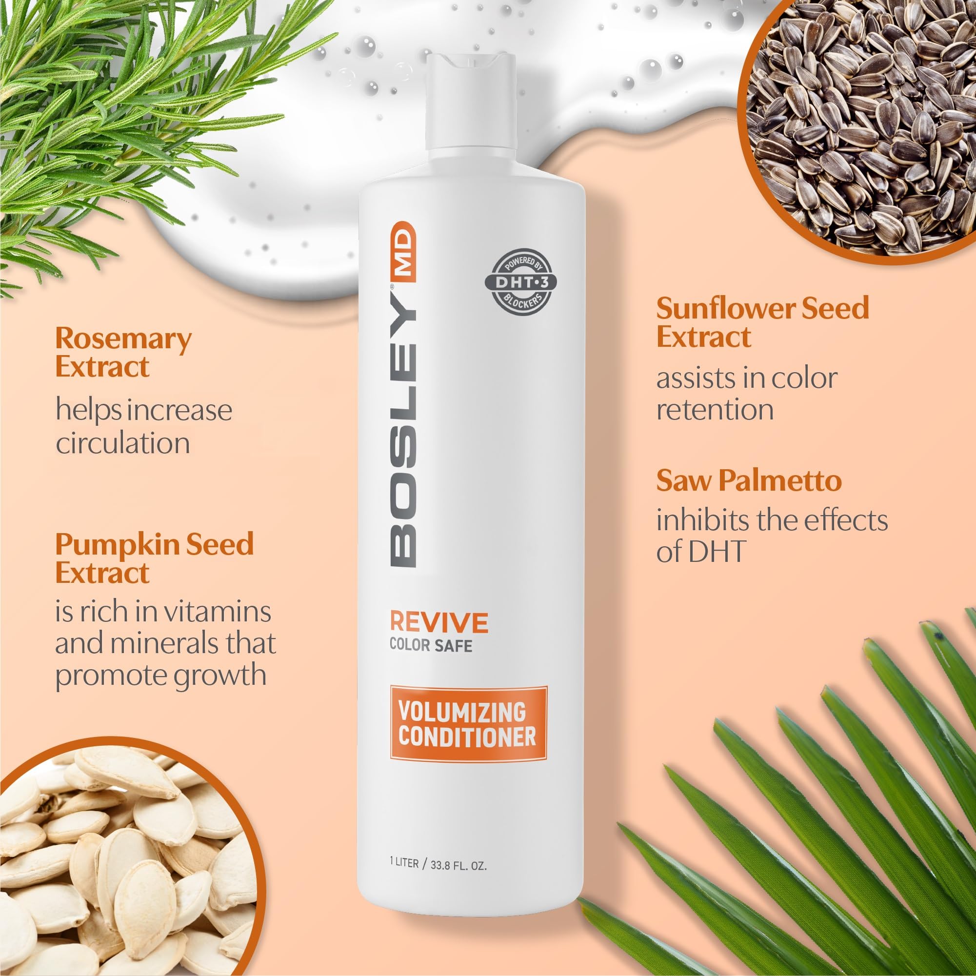 BosleyMD BosRevive after-use volume shot demonstrates fuller-looking strands.