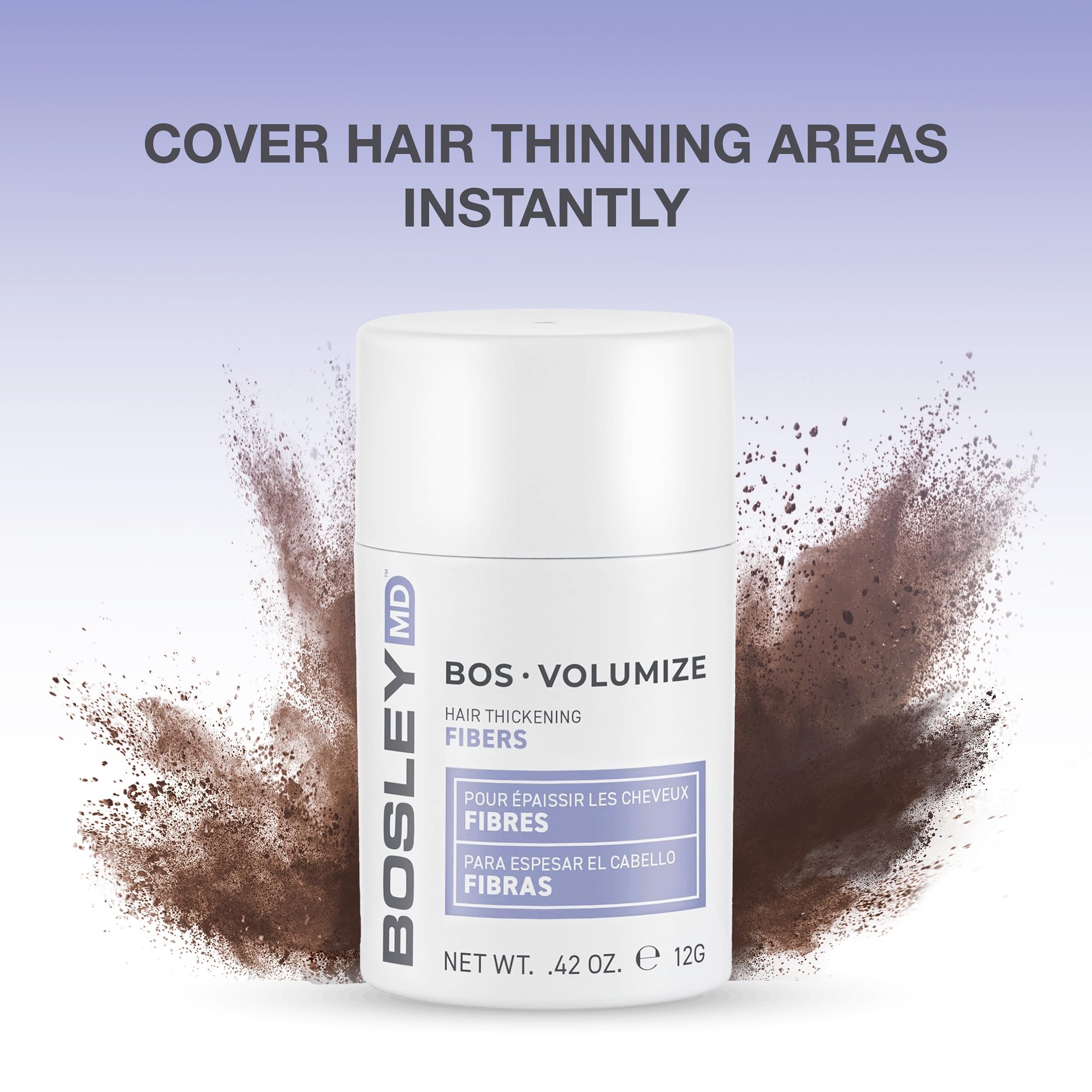 BosleyMD fibers visual density effect instantly thicker look on thinning areas