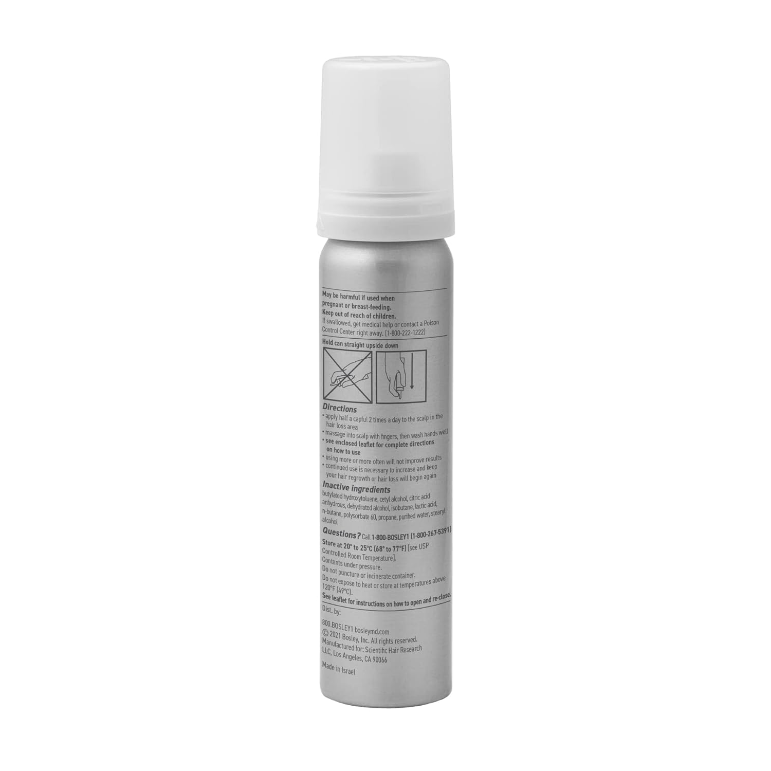 BosleyMD Minoxidil Foam texture closeup showing creamy mousse consistency.