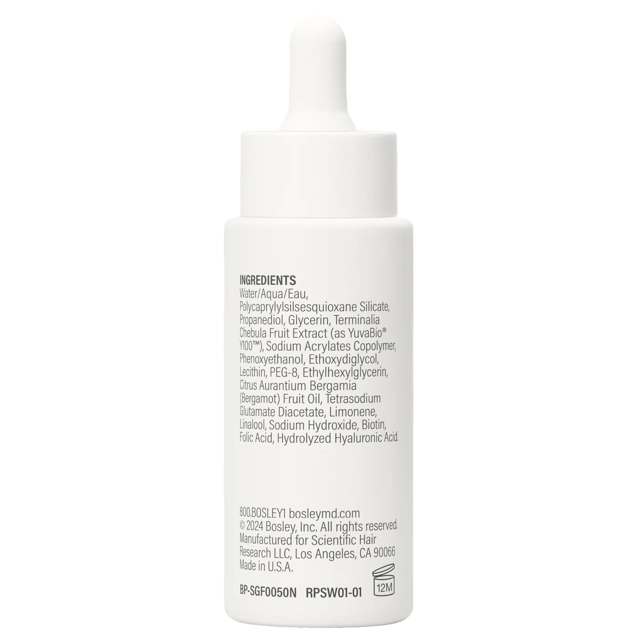 BosleyMD Revive+ ingredients biotin saw-palmetto image highlights key actives.