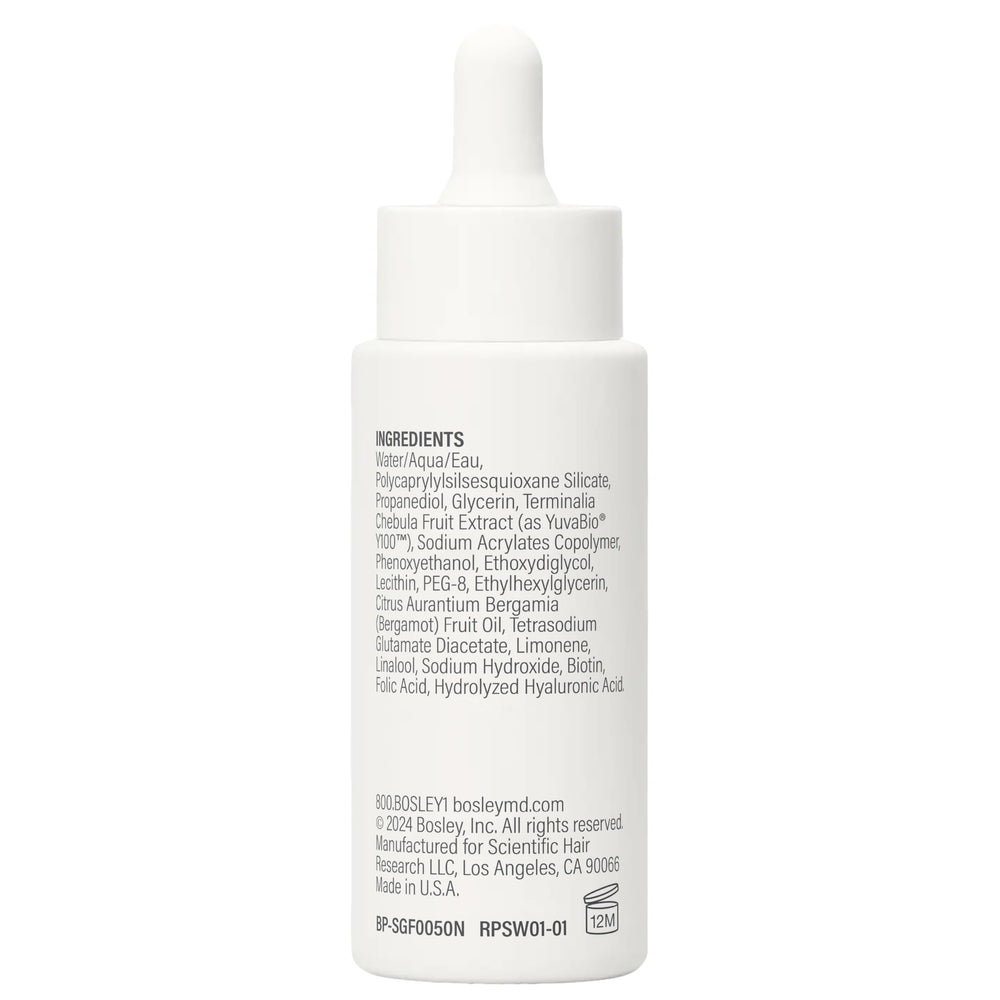 BosleyMD Revive+ ingredients biotin saw-palmetto image highlights key actives.