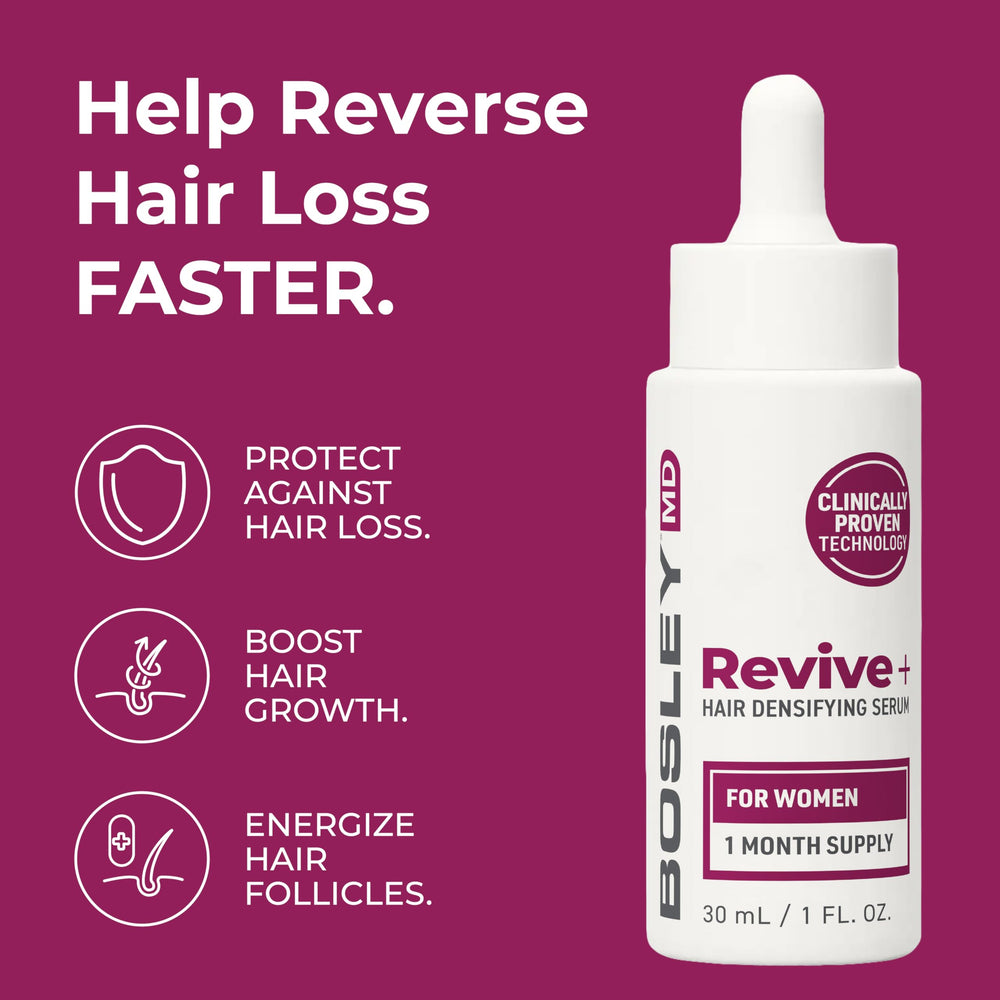 BosleyMD Revive+ lightweight-serum absorption demonstrates quick scalp uptake.