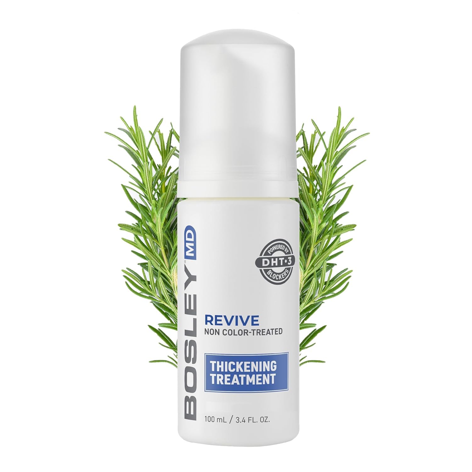 BosleyMD Thickening Treatment scalp-rejuvenation visuals emphasize a refreshed scalp feel during use.