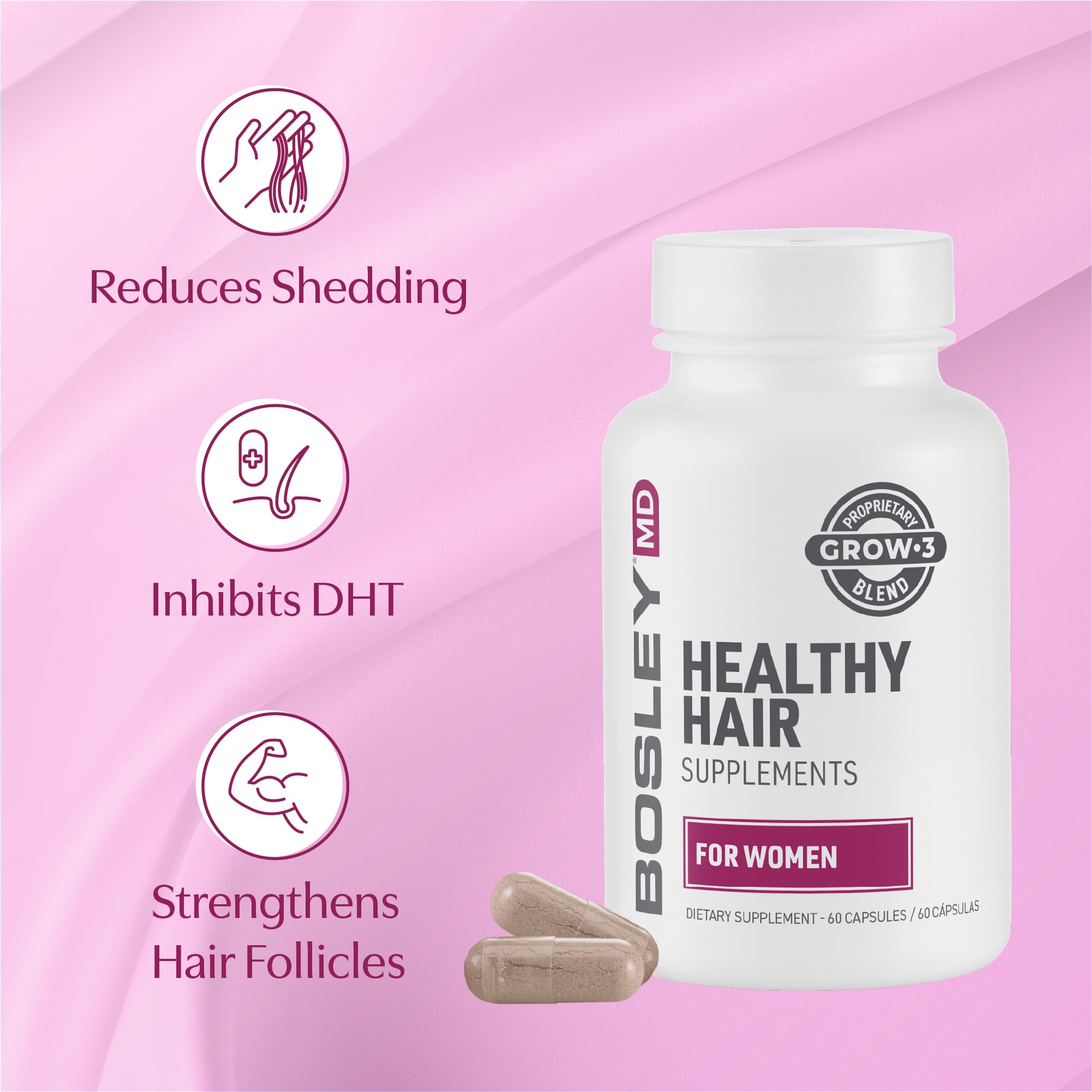 BosleyMD closeup of L-Lysine indicating improved nutrient absorption for follicles