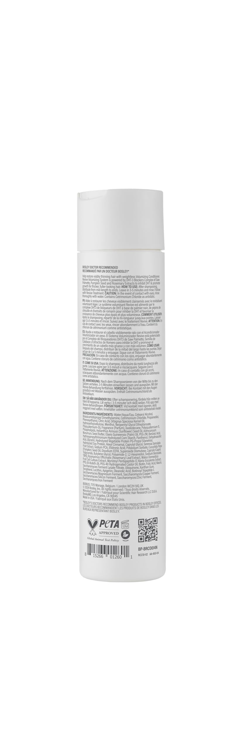 BosRevive hair strands close-up highlights improved fullness potential.