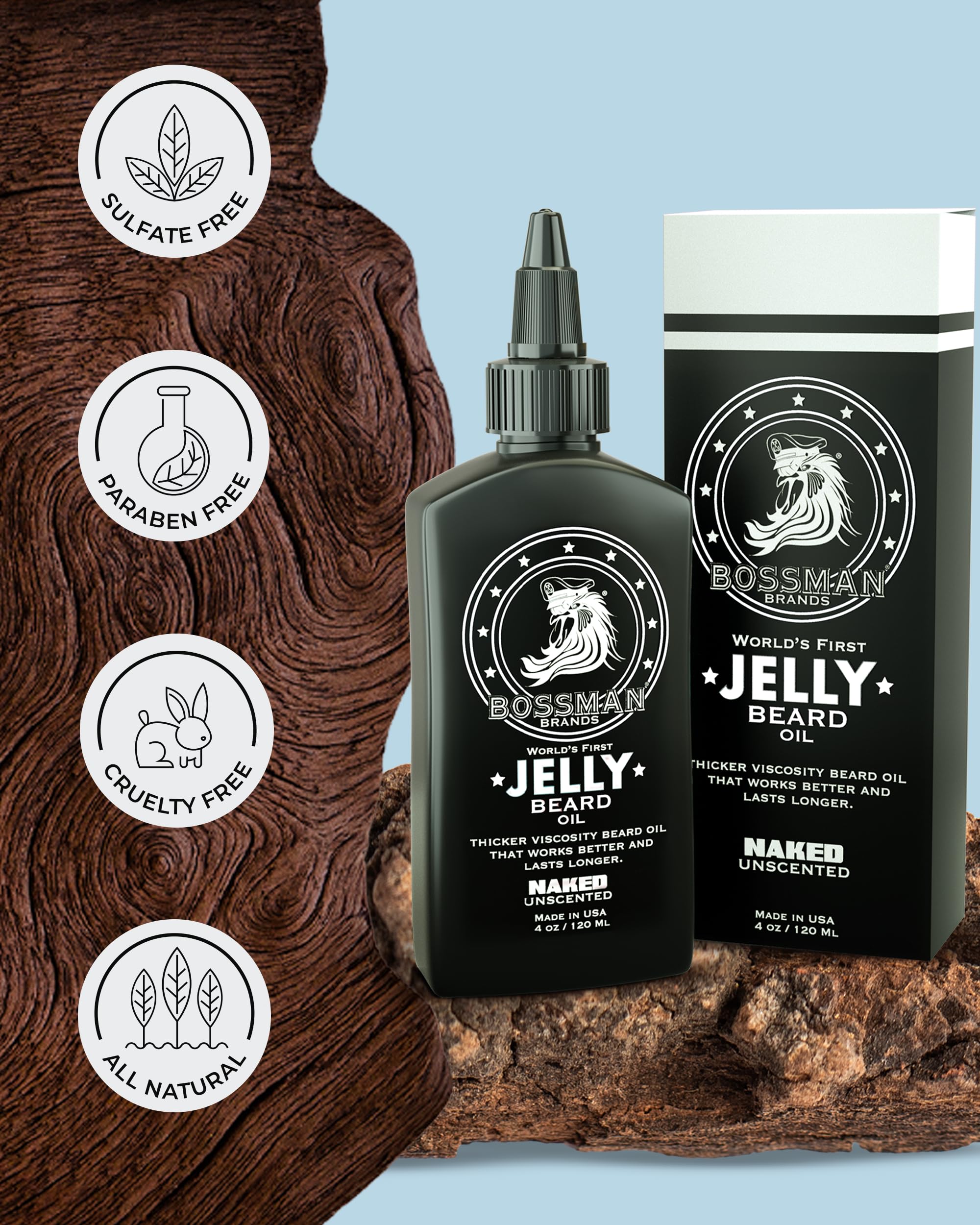 Bossman Beard moisture hands-on application demonstrating quick absorption.