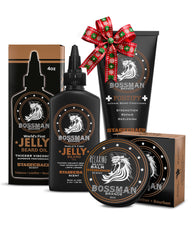 Bossman Essentials Beard Oil Jelly application for hydrated beard and skin.