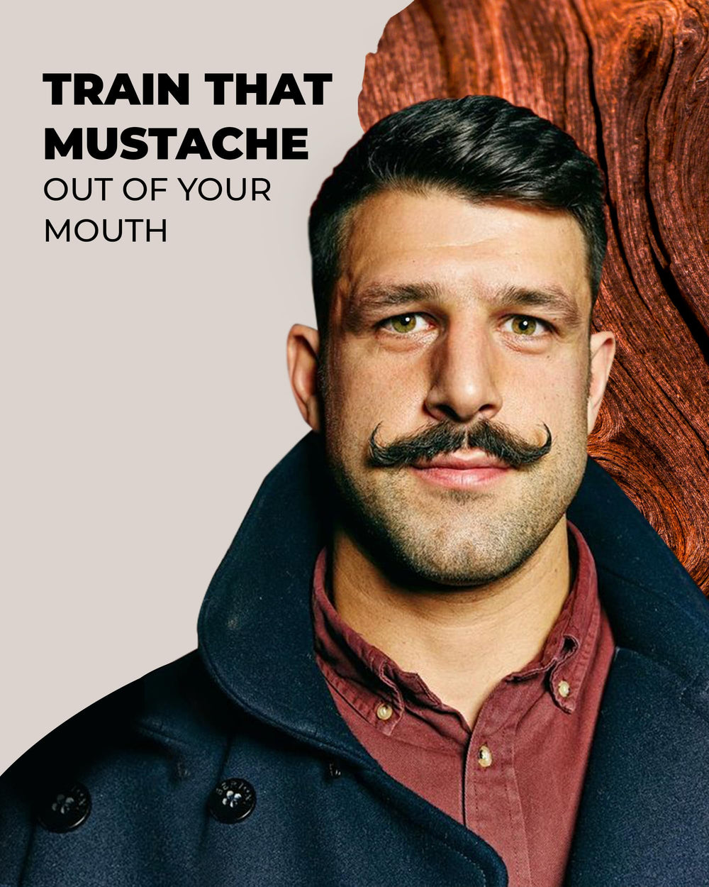 Bossman MUDstache easy-apply texture supports quick morning grooming.