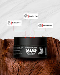 Bossman MUDstache matte-finish styling for a clean, natural look.