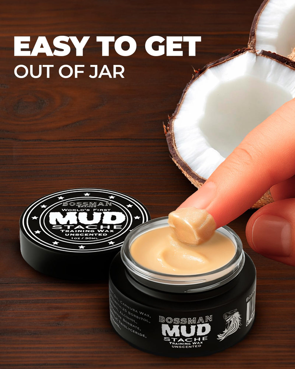 Bossman MUDstache stache-styling example for versatile looks.