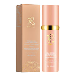 Botagus Match Foundation bottle close-up with SPF50 for even skin tone and protection