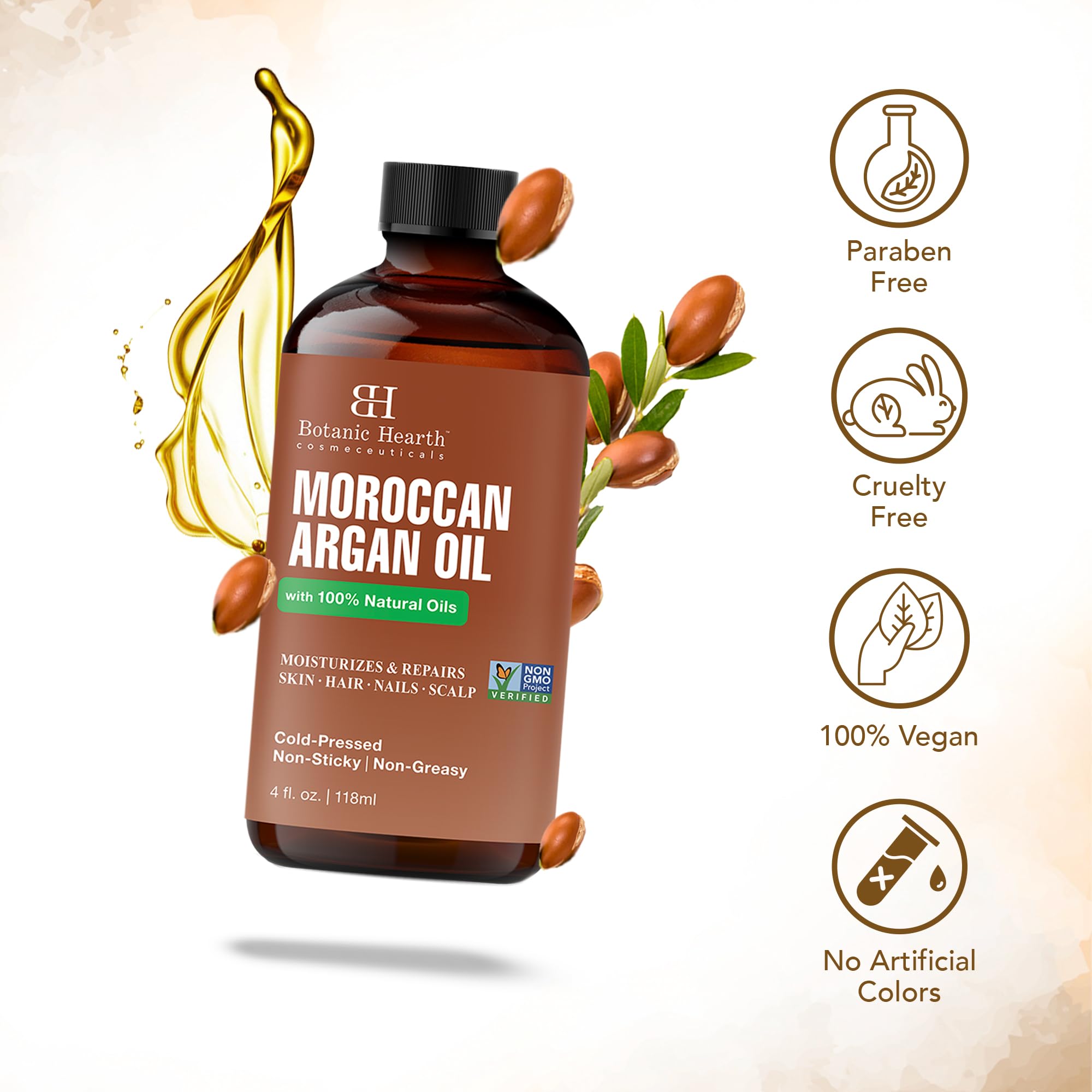 Botanic Hearth Argan Hair Oil smooths frizz and adds shine.