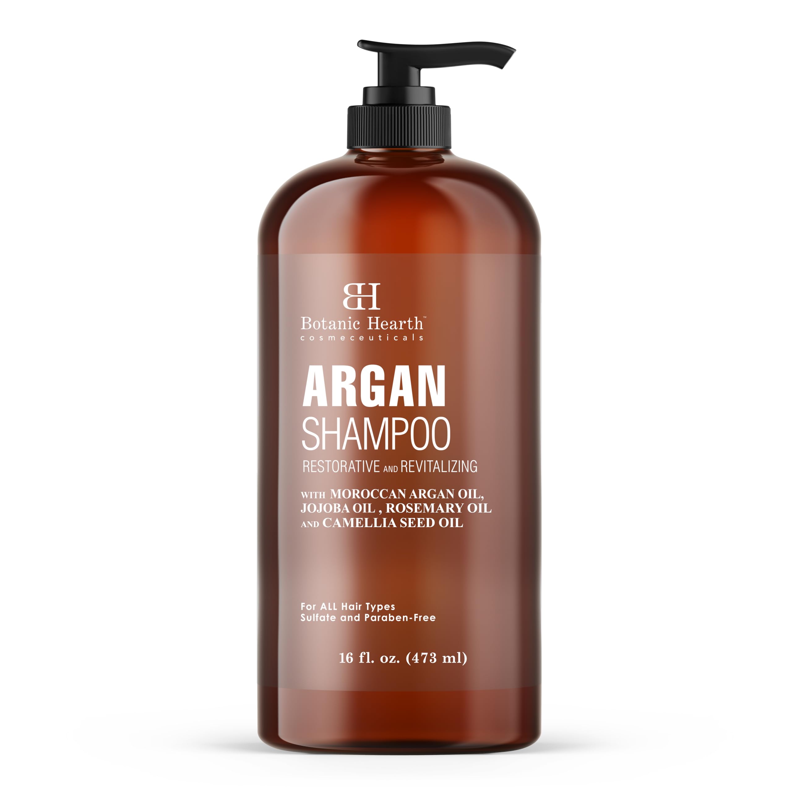 Botanic Hearth Argan Shampoo bottle—hydrating formula for all hair types.