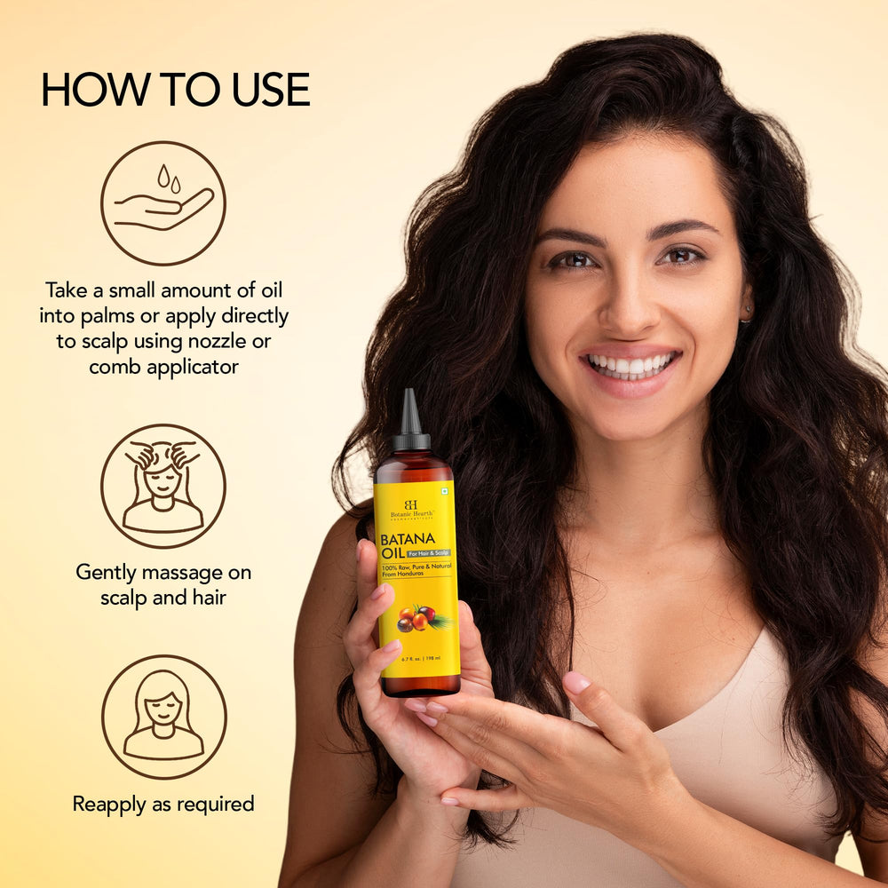 Botanic Hearth Batana Oil scalp treatment soothes dry flakes and nourishes follicles.